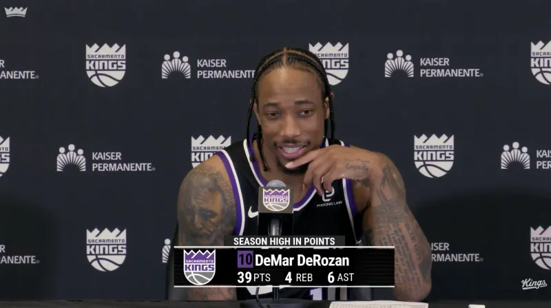 开云体育官网-德罗赞采访全文：总得分超越邓肯很荣幸，保持对篮球的热爱